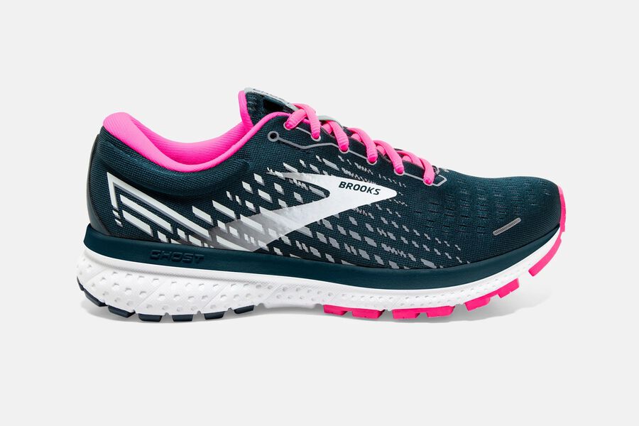 Brooks Israel Ghost 13 Road Running Shoes Womens - Navy/Pink - SGV-695172